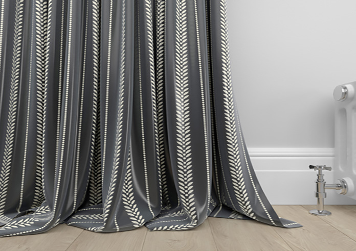 Laurel Stripe, Anthracite - Made to Measure Curtains - Image 6